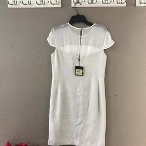 A winter white knitted dress